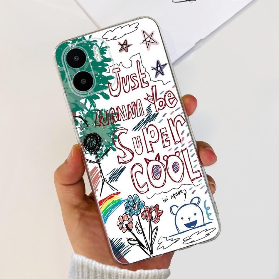 For Xiaomi Redmi A1 A1+ 2022 Cute Painted Phone Case For Redmi A1 Plus RedmiA1 A 1 A1+ Soft Silicone TPU Cases