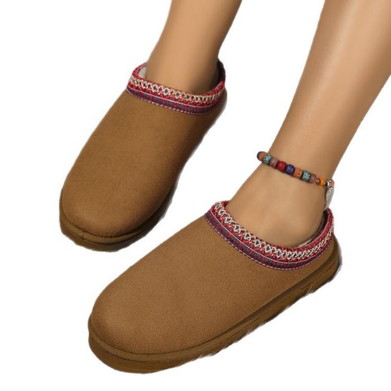 New Fashionable Snow Boots, Women's Shoes, Half-drag Thickened Cotton Shoes