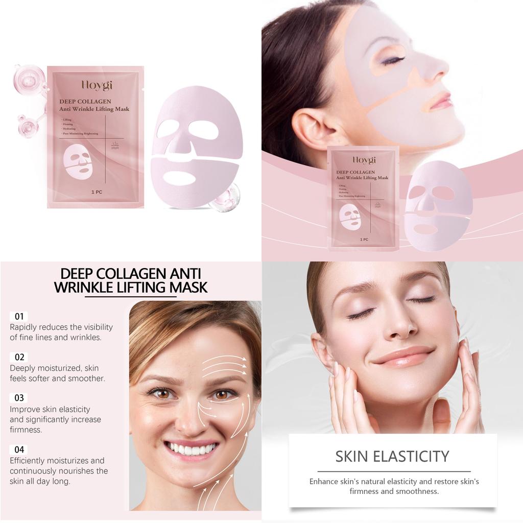 Hoygi Collagen Moisturizing Face Mask Hydrating Anti-aging Skin Treatment For Radiance