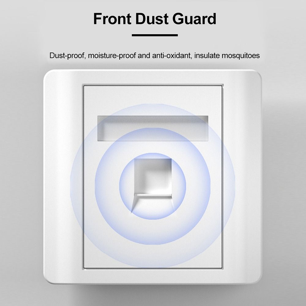 1Pcs 1/2/3/4 Port Network Wall Panel Computer Network Socket Panel  Home Office Network