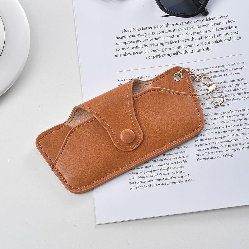 Genuine Leather Textured Pressure-Resistant Glasses Case for Myopia and Sunglasses