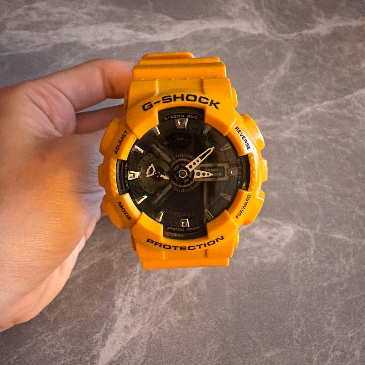 Used CASIO G-SHOCK GA-110CM-9A Yellow Watch
