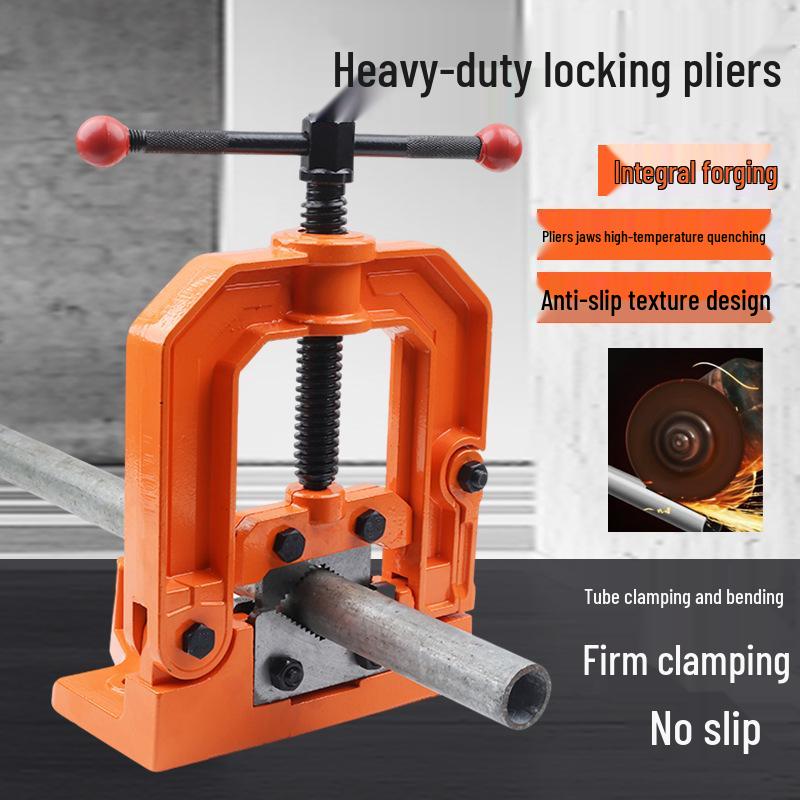 (Thickened Base) Heavy Duty C-Clamp G-Clamp Steel Pipe Holder Clamping Pliers Wire Cutter Fixing Tool