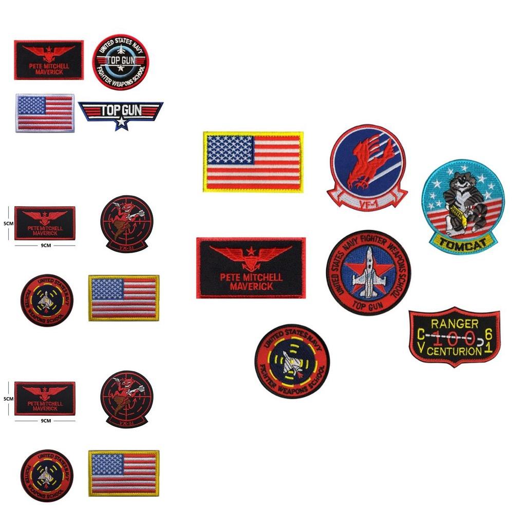 Top Quality Top Gun Navy Fighter Squadron Patches For Jackets Vests And More