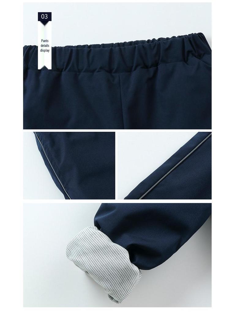 Primary School Windbreaker Autumn/Winter Uniform Three-Piece Set for First Grade and Kindergarten Students