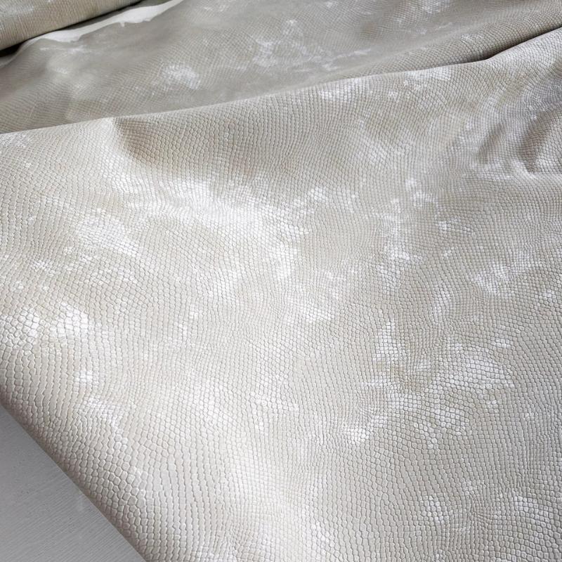 

Imitation Snake Skin Synthetic PU Leather Fabric Suede Velvet Snake Grain Embossed For Clothes Handbag DIY Craft Sewing Fabric 50x140cm абрикосовый