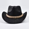 New Western Cowboy Hats Vintage Roll Brim Gentleman Cowgirl Jazz Hat Holidays Party Cosplay Hat