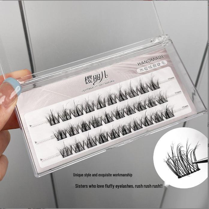 Ying Lier Layered Mink False Eyelashes - Beginner-Friendly Natural Clusters