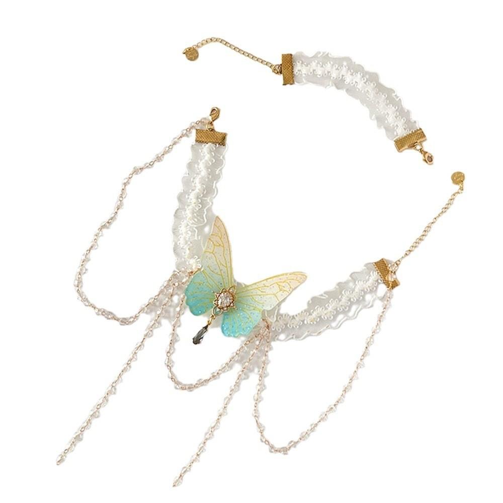 Lace 2024 Summer Butterfly Tassel Arm Chain Sweet Fresh Style Jewelry Womens