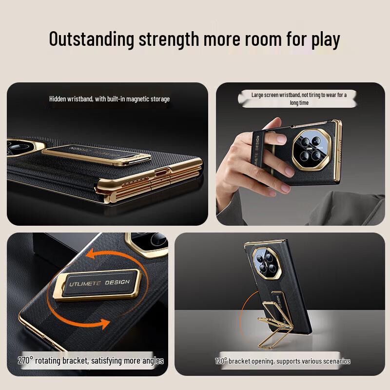 GuanYue Huawei Mate XT/XTs Faltbare Leder Handyhülle