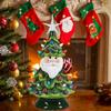 Santa And Tree Sculpture featurings Colorful LED Indoor Outdoor
