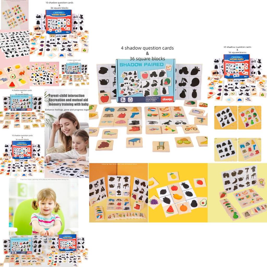Wooden Animal And Fruit Matching Game For Early Learning And Cognitive Development