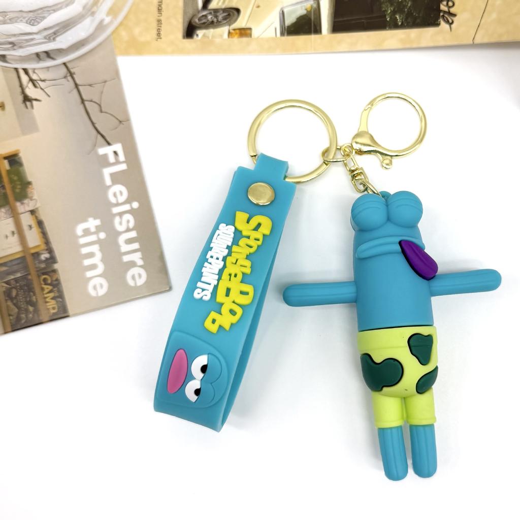 New Creative Cartoon Dumb Biqibao Keychain Bag Car Keychain Accessories Gift Wholesale  DIY Kawaii Cute Personalized Gifts Y2k