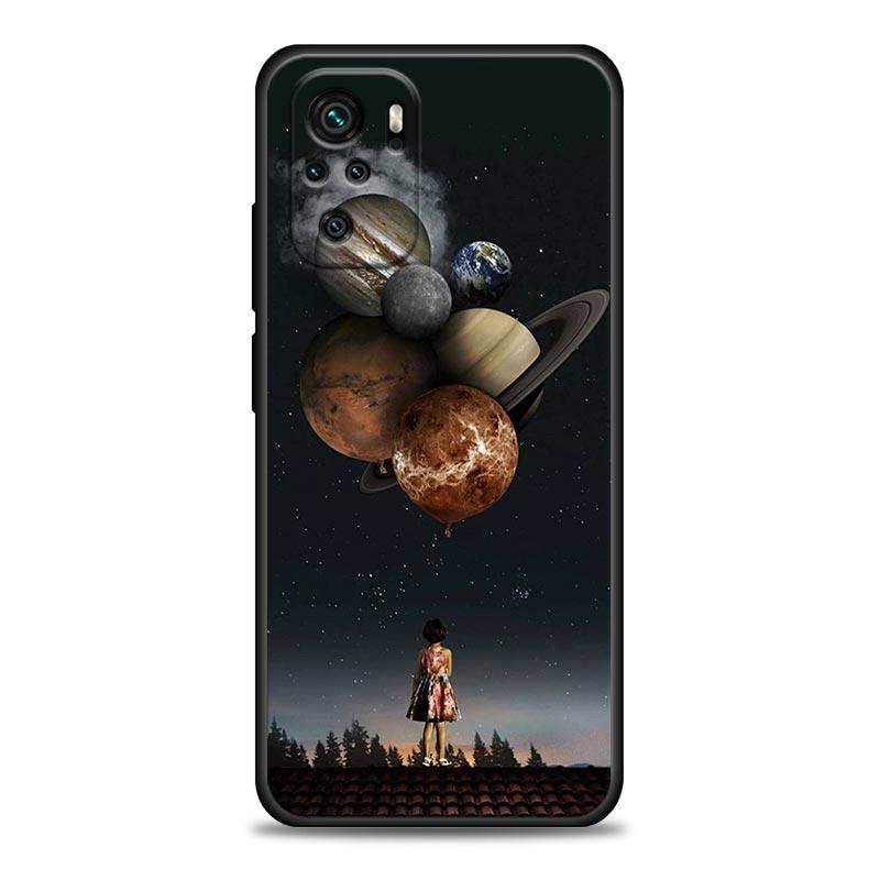 Himmel Weltraum Planet Mond Sterne Handyhülle Für Xiaomi Redmi Note 11 10 9 8 Pro 9S 8A 10S 11S Weiche Hülle Für Redmi Note 8Pro 10Pro