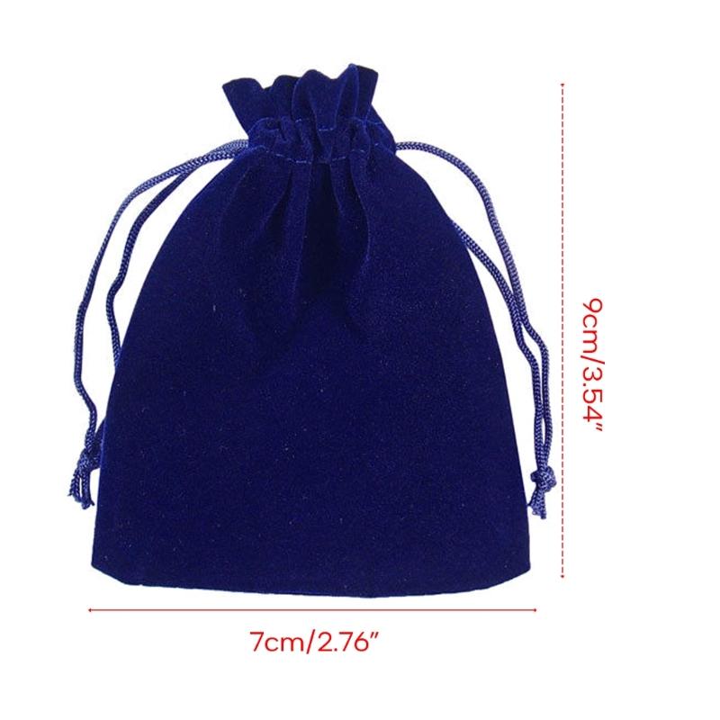 10 Pcs Velvets Drawstring Cloth Bag.Jewelry Storage Pouches Christmas Gift Bags Mini Dices Bags Gift Wrapping Pouch