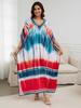 European-American Cotton Tie-Dye Beach Dress: Loose Robe & Bikini Cover-Up