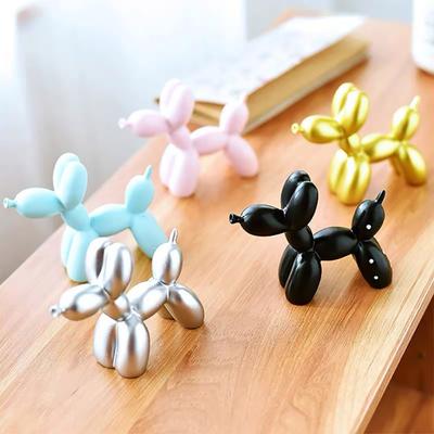 Resin Dog Figurine Nordic Puppy Desktop Ornament Solid Color Mini Puppy Sculpture