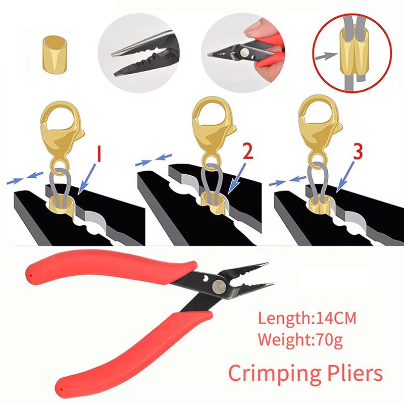 Jewelry Crimping Pliers For Making Tips Tool Tweezers Crimp Nose Pliers Jump Rings & Split Rings Double Rings Diy Accessories