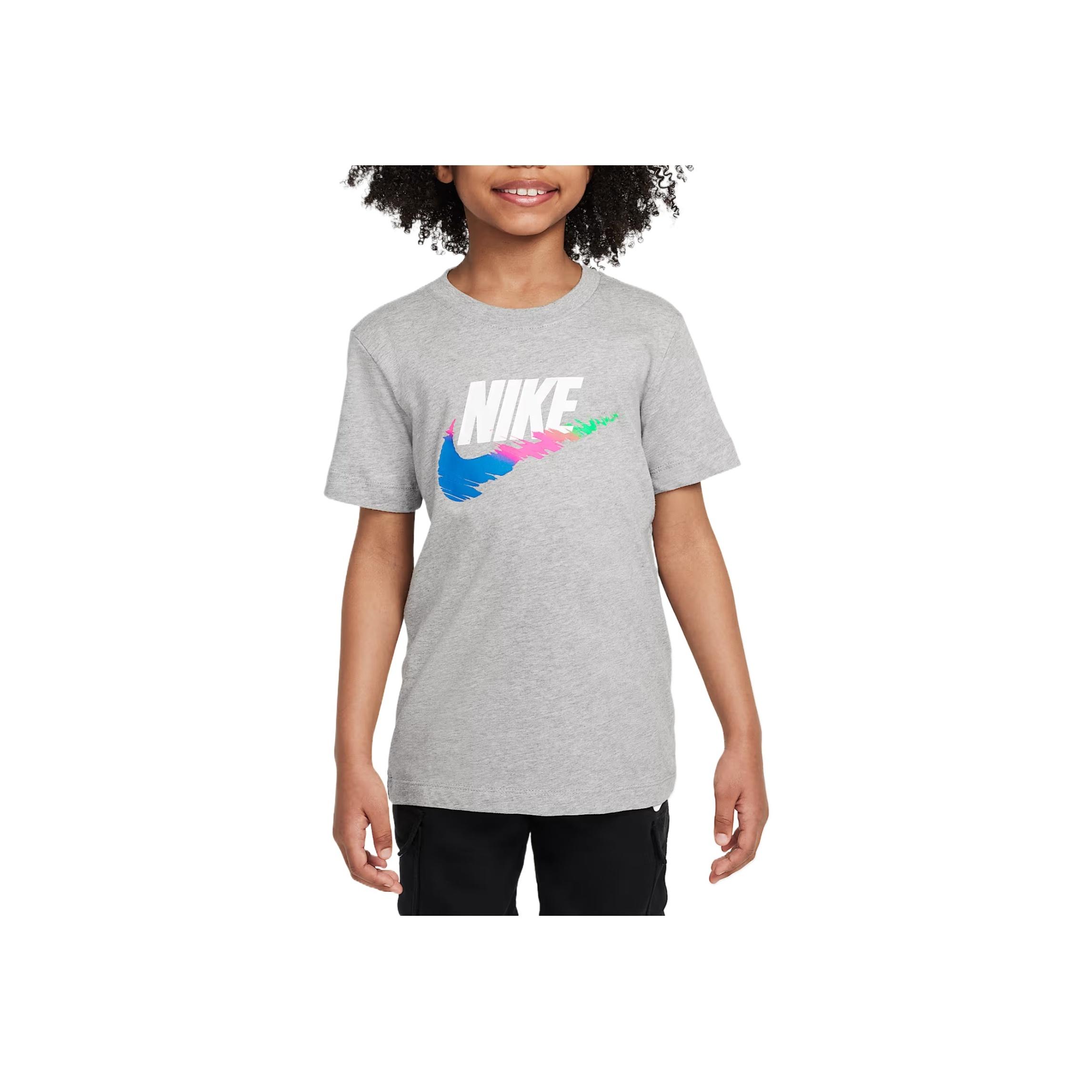 

Nike Sportswear T-Shirt Fashion Comfortable Trendy Simple Short Sleeve Kids Tops Dark-Gray HM5854-063 L