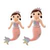 Meerjungfrau Plüschkissen Niedliche Krone Bunte Fischschwanz Fischpuppe Weicher Begleiter Plüschtiere Stofftier Meerestier Cartoon Fisch Plüschtier Geburtstagsgeschenk