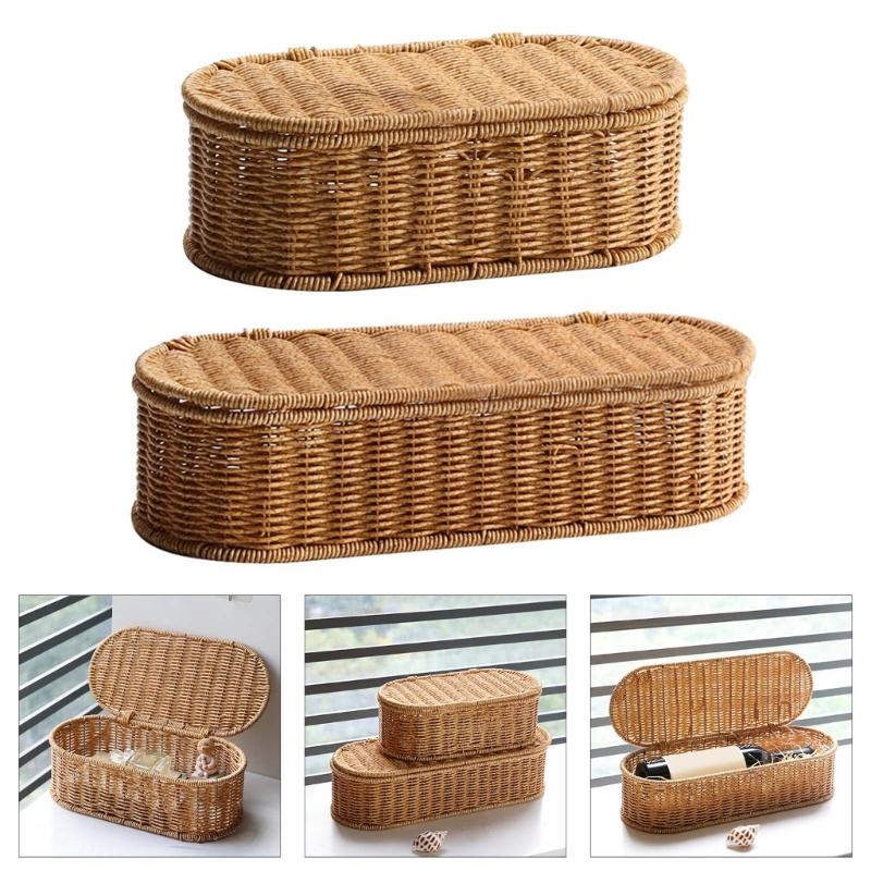 Mehrzweck-Rattan-Handgewebte Aufbewahrungskorb-Designs für Schränke, praktisch für die Heimdekoration und Aufbewahrungslösung