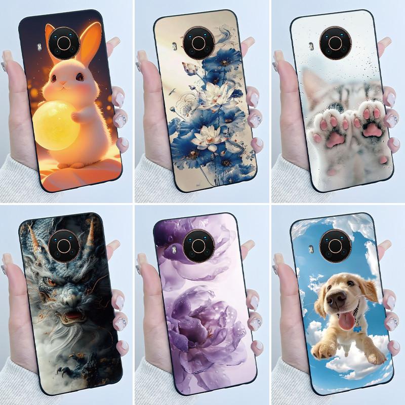 Custodia Per Nokia X10 X20 X100 Custodia per Telefono Nera Opaca Morbida TPU Copertura Protettiva Integrale Estetica Lusso Carina Cool Ragazzi Ragazze Guscio