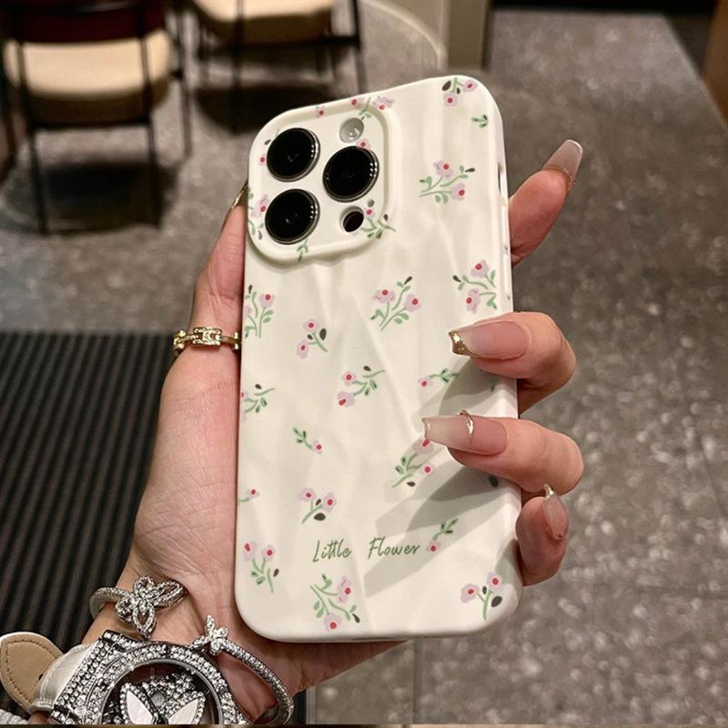 Women's Floral iPhone17promax Mobile Phone Case Is Suitable for Apple 16promax Pleats 14 Fresh 15 Sets