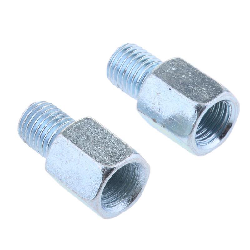 2 Pcs Motorcycle Rearview Mirror Screw 10mm Thread Adapter Conversion Bolts RH Thread Universal Motorbike Mirror Screw