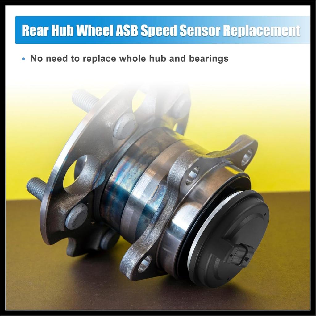Rear Hub Bearing ABS Speed Sensor for Kia Sorento 2015-2020 & Hyundai G80 G90, 58980-C5000/52750-C5000, Durable ABS Material, 2 Pin Connect, Metal