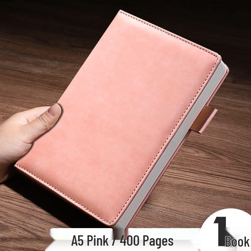 Extra Thick Soft Leather Business Meeting Notebook, Large Size Thick Soft Leather Notebook - Great Tactile Feel