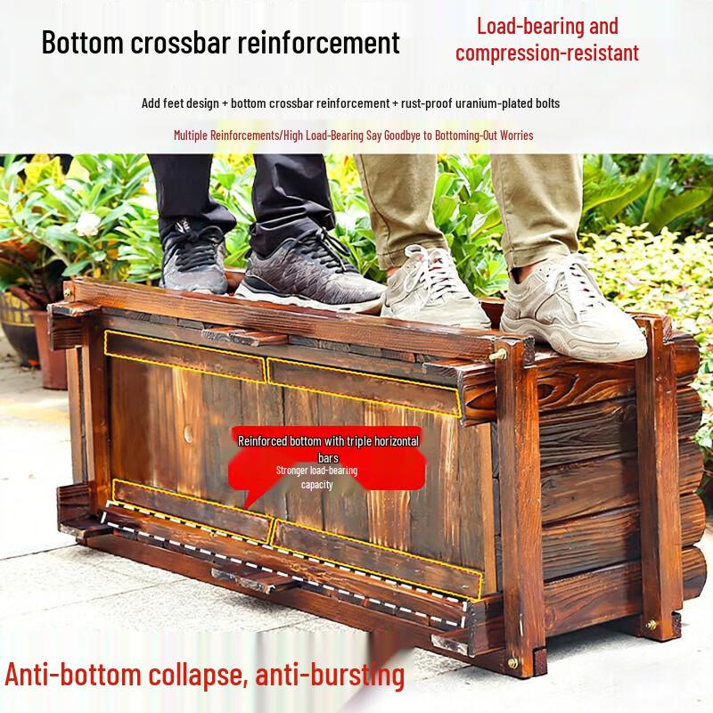 Outdoor Treated Wood Planter Box