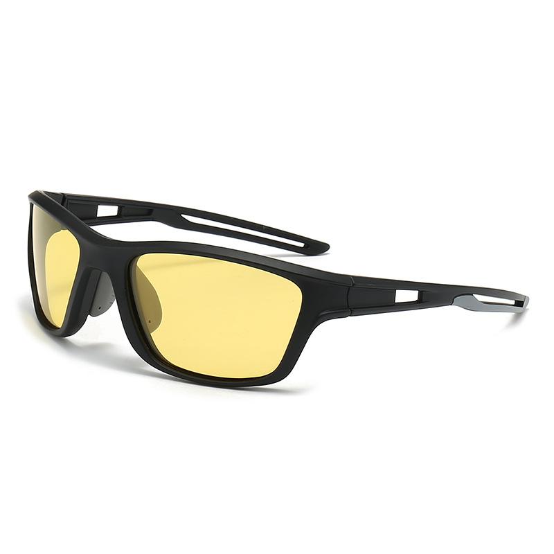 Europa y Estados Unidos Gafas de Sol Polarizadas de Nueva Moda para Hombres y Mujeres Gafas de Sol Deportivas Coloridas Gafas de Visión Nocturna para Montar al Aire Libre.