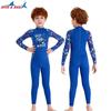 Kinder Vollschutz UV-Schutz Badebekleidung Jungen Mädchen Langarm Einteiler Badeanzug Schnelltrocknend Nylon Spandex