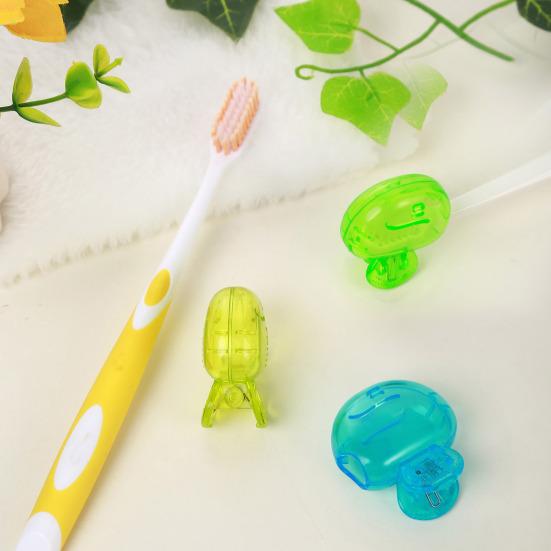 1 Pc/4 Pcs Toothbrush Protective Caps Non-toxic Toothbrush Protector with Ventilation Holes Compact Head Cover for Manual Electric Toothbrushes