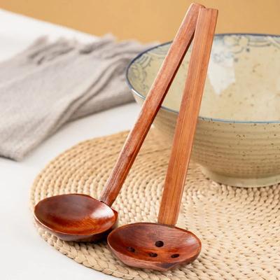 Japonská lžíce s dlouhou rukojetí na polévku bambusová lžíce na vaření dřevěná lžíce na nudle lamian naběračka na horký hrnec domácí kuchyňské doplňky