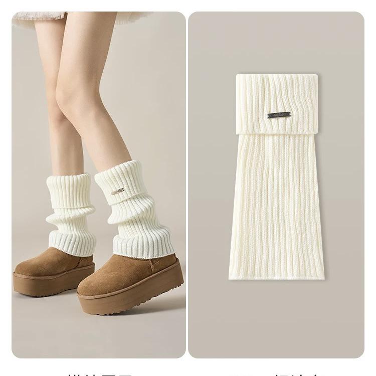 Chunky Knit Korean Style Leg Warmers - Autumn/Winter Women's Slouch Socks