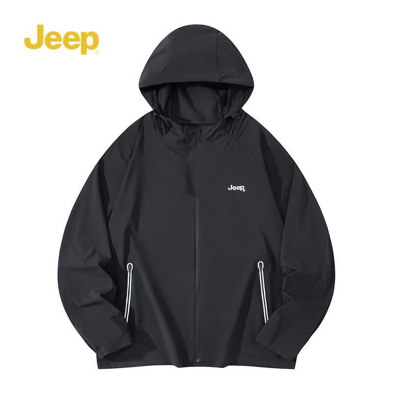 JEEP Unisex Lightweight Hooded Sun Protection Jacket L