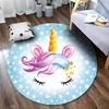 Free Shipping! Magical Unicorn Starry Kids' Room Rug All Seasons Mats Round Carpet for Home Sofa Bedroom, Gift