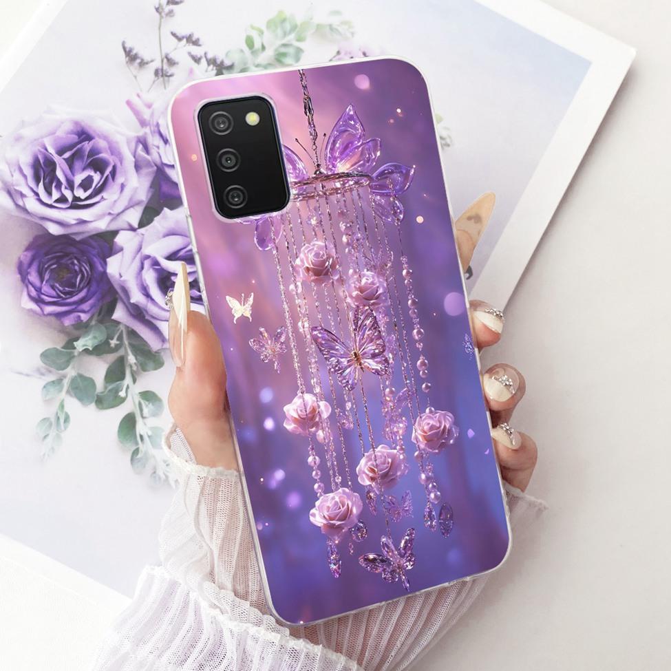 Clear Cover For Samsung A03s Case Cute Fashion Butterfly Funny Painted Casing For Samsung Galaxy A03s SM-A037F SM-A037M SM-A037G