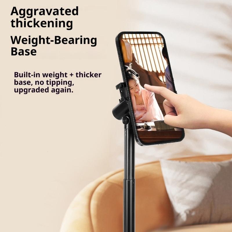 Clamp On Phone Holder With Height Adjustment Tilts Function Cold Shoe Mount Not Slip Base for Content Creation & Filming