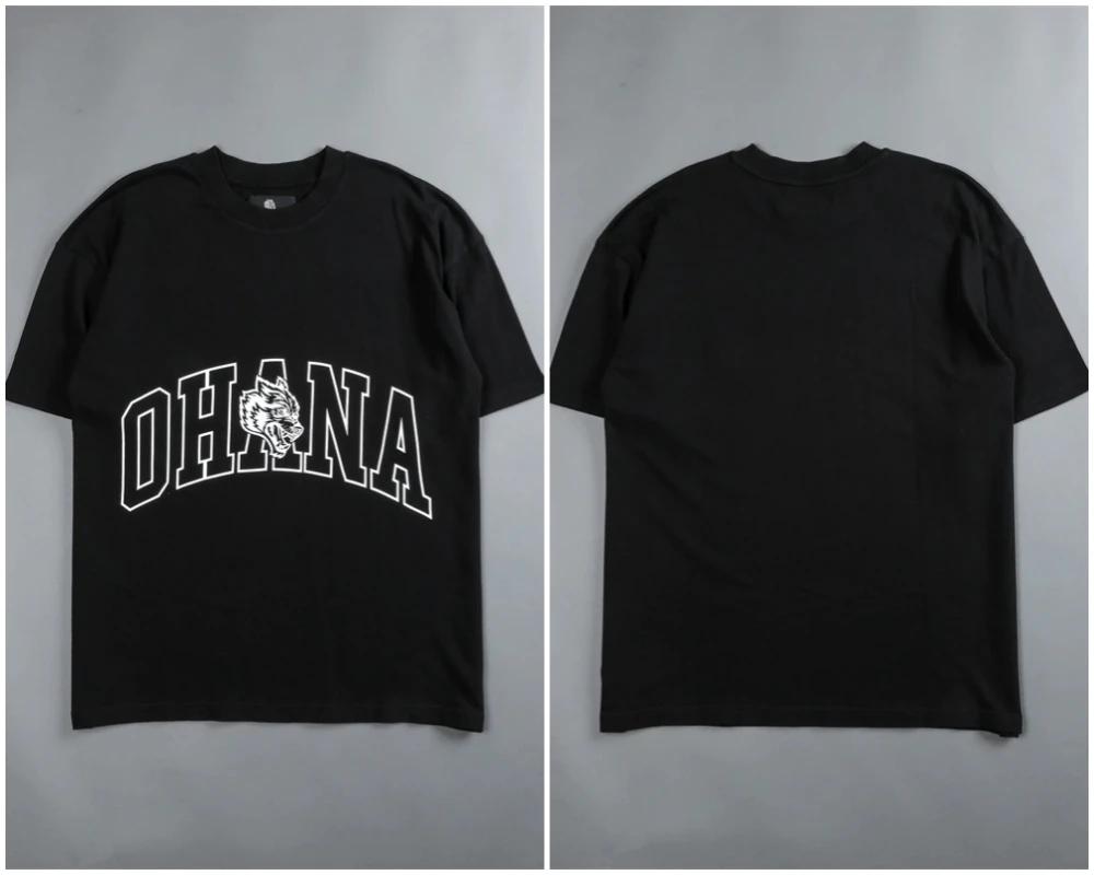 

DARC WOLVES OHANA PREMIUM OVERSIZED TEE Printed Men s T-shirt Casual T Shirts for Male Summer Unisex Short Sleeve Tees Tops S