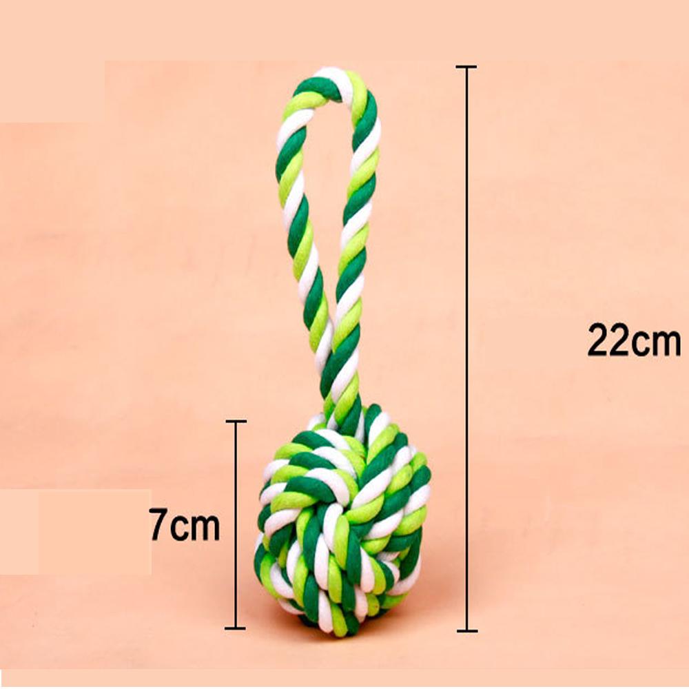 Manufacturer Custom Logo Bite Resistance Green Durable Ball Pet Dog Rope Toys Set