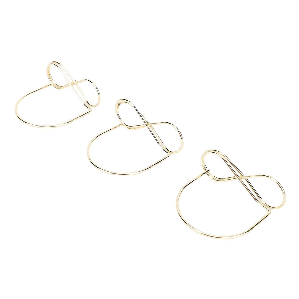 15PCS Table Number Holders Glasses Shape Multifunctional Slick Finish Iron Wire Picture Holder