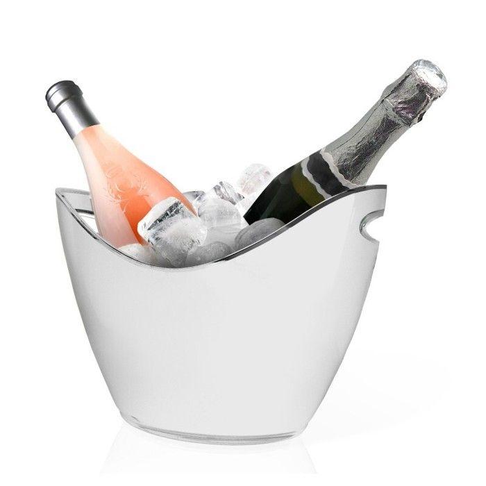 Bac à glaçons - vin bouquet - 2 bouteilles - résistant aux chocs - blanc - idéal pour le vin