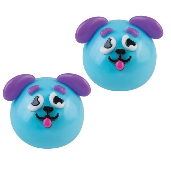 

2Pcs Dog Face Stress Relief Toy Cartoon Expression Squeeze Fidget Toy Slow Rising Home Office Worker Anxiety Reduction Stress