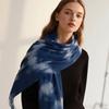 Imitation cashmere graffiti color block printing scarf women's winter fashion simple scarf medium and long thermal cape