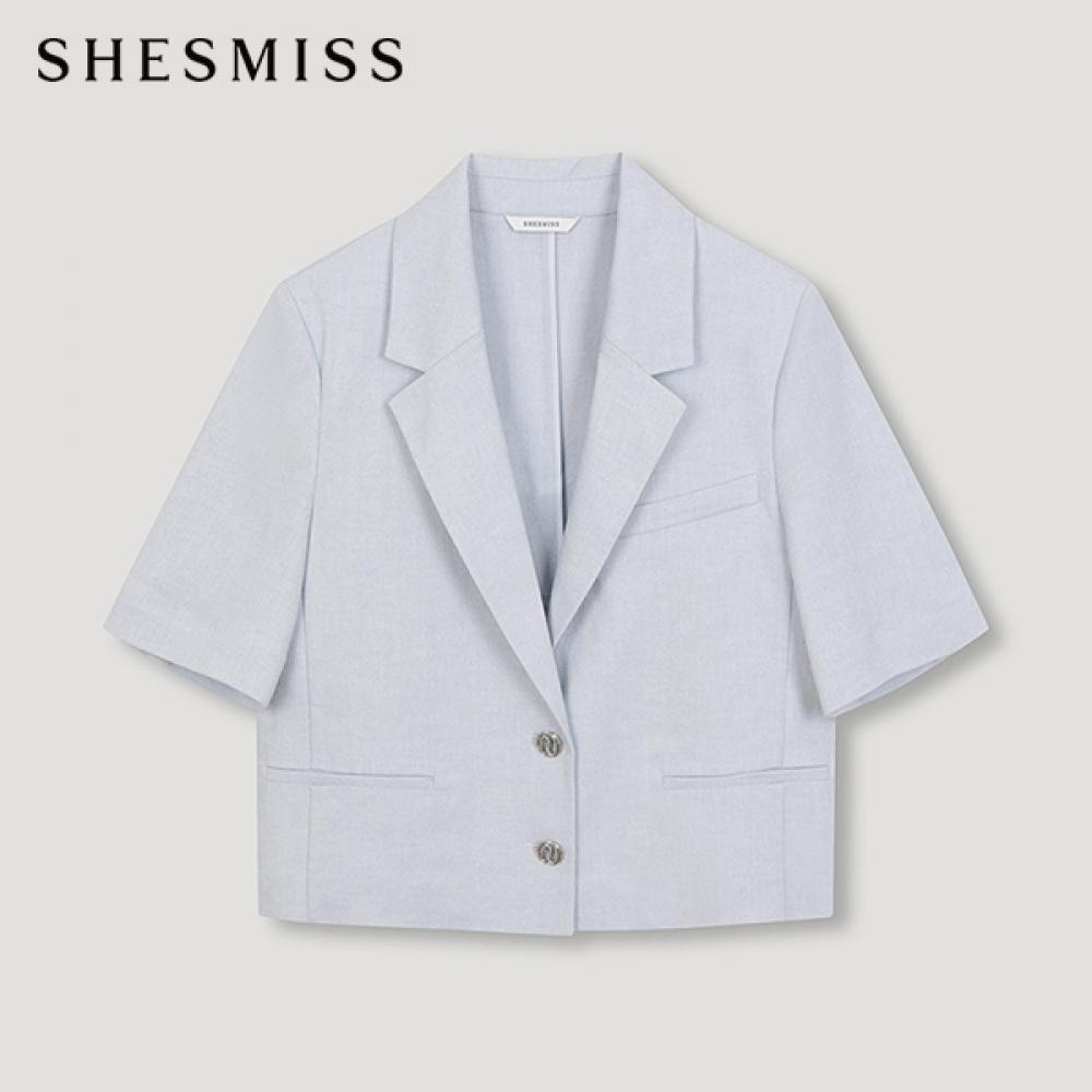 

She S miSS Herringbone Short Sleeve Jacket Swwjkn22090 Ll light blue/55