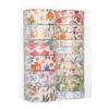 Juego de 18 rollos de cintas adhesivas Washi, cinta de papel decorativa adhesiva de lámina dorada Floral, flor hermosa
