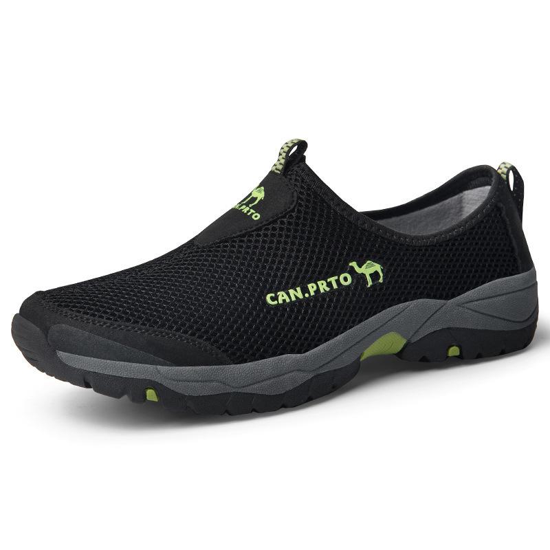

Fashion Summer Shoes Men Casual Shoes Mesh outdoor Breathable Slip-on Flats Men Sneakers Comfortable Water Loafer 38 чорний