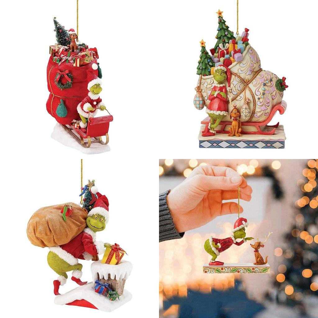 Grinch Christmas Trees Ornaments Xmas Home Decor Pendant Gift